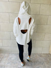 White Racer Back Sweatshirt