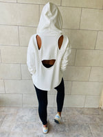 White Racer Back Sweatshirt