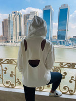 White Racer Back Sweatshirt