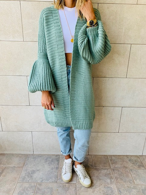 Mint Fluffing Around Cardi