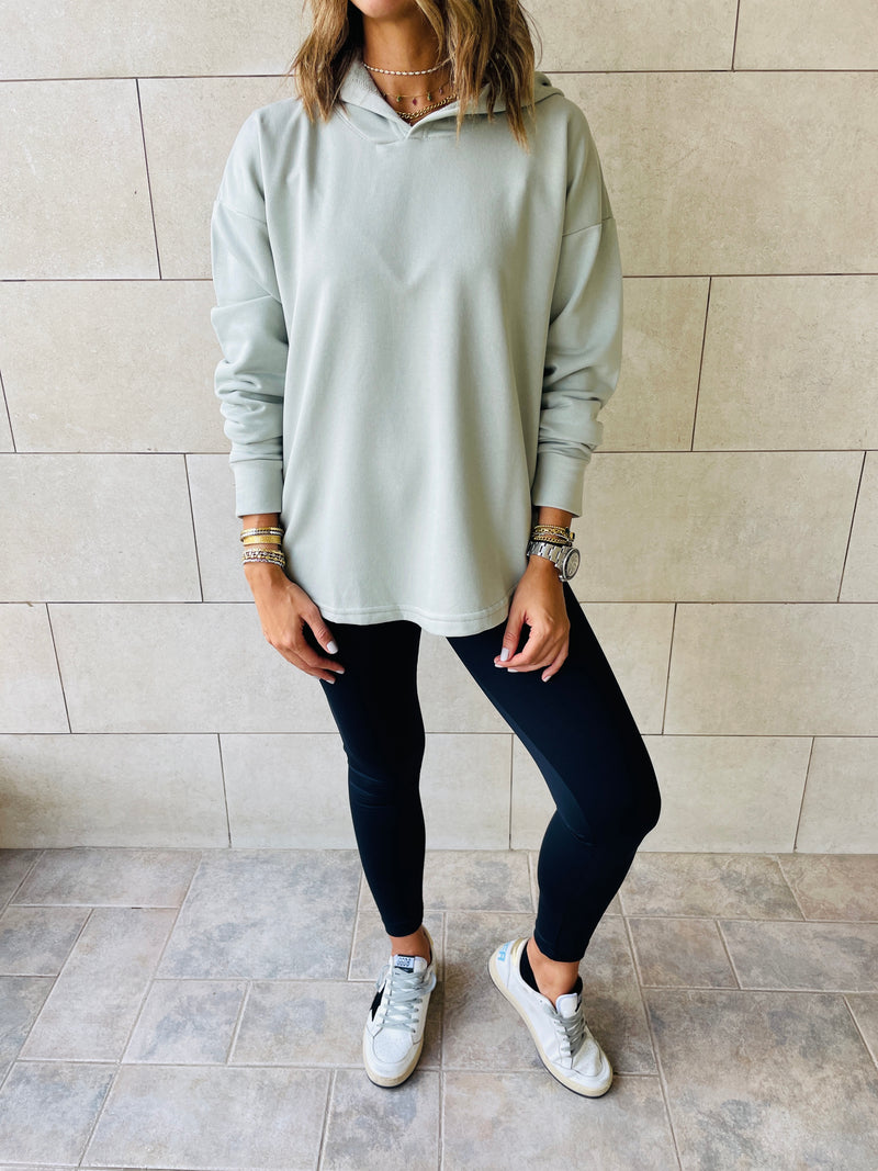 Sage Racer Back Sweatshirt