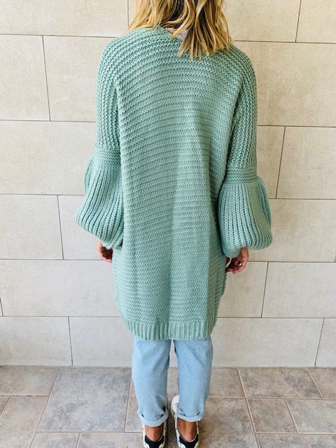 Mint Fluffing Around Cardi