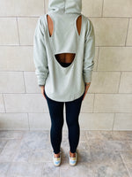 Sage Racer Back Sweatshirt