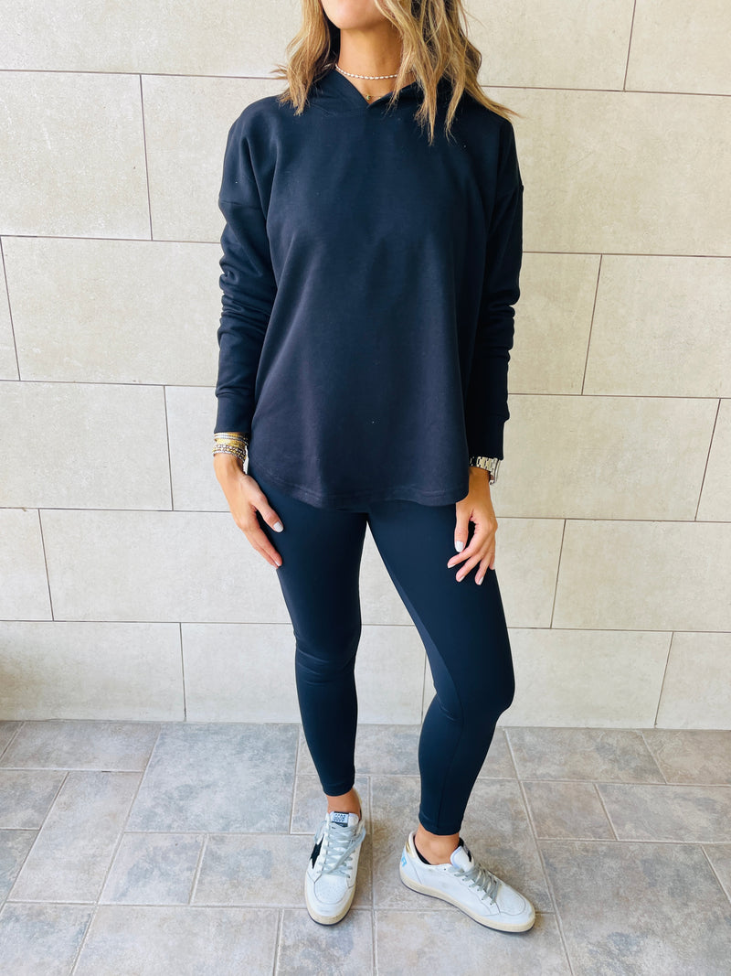 Black Racer Back Sweatshirt