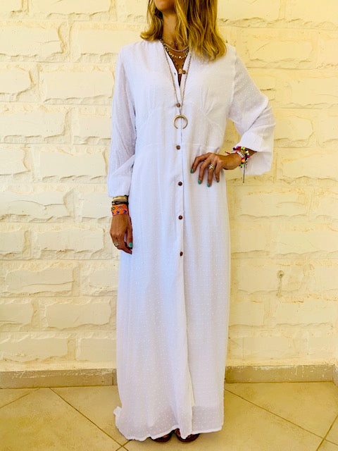 White Dottie Dress