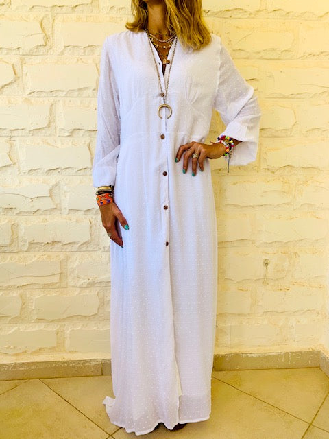 White Dottie Dress