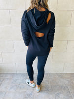 Black Racer Back Sweatshirt
