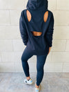 Black Racer Back Sweatshirt