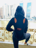 Black Racer Back Sweatshirt