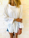 White Tie Waist Top