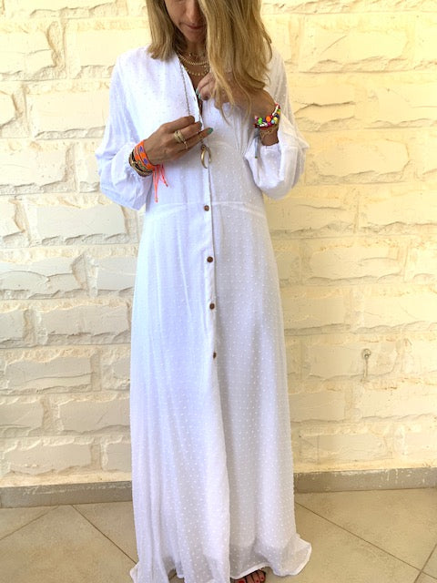 White Dottie Dress