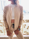 Beige Bomber Set