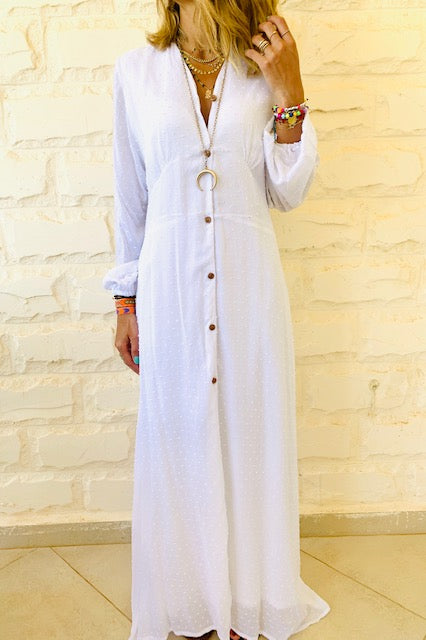 White Dottie Dress