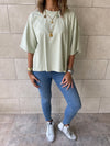 Black & Red & Mint Oversize T-shirt Set