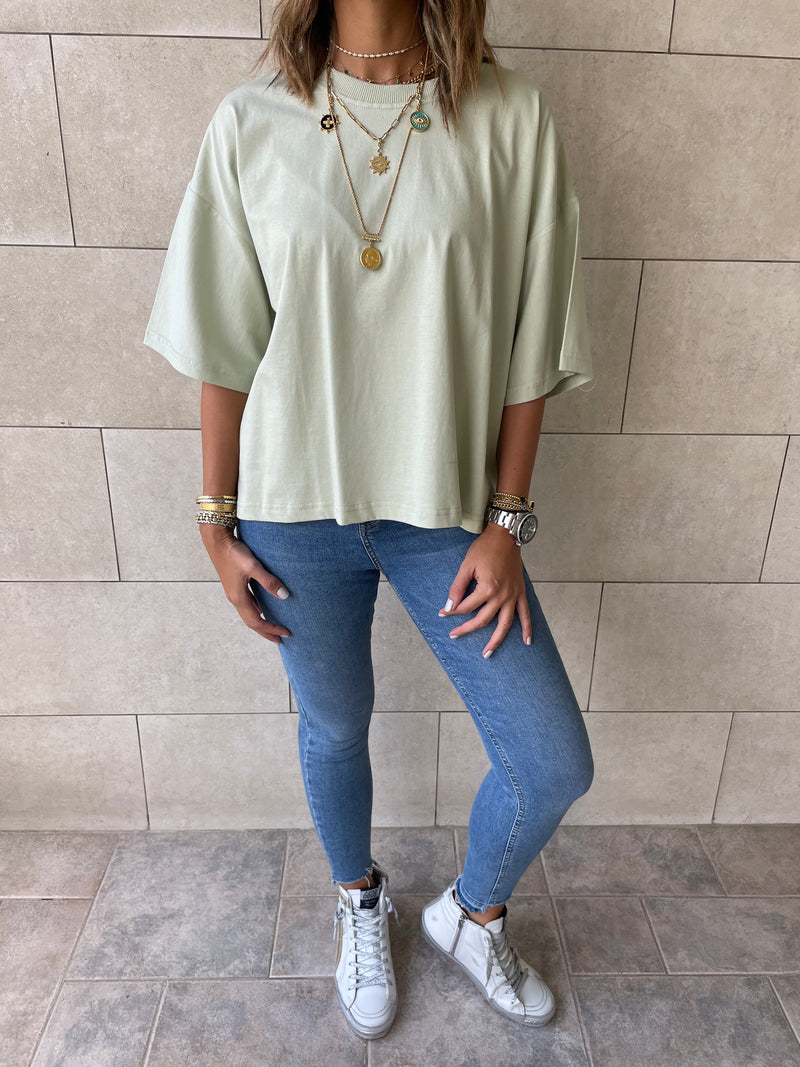 Black & Red & Mint Oversize T-shirt Set