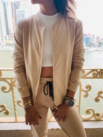 Beige Bomber Set