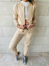 Beige Bomber Set