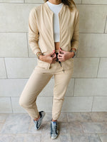 Beige Bomber Set