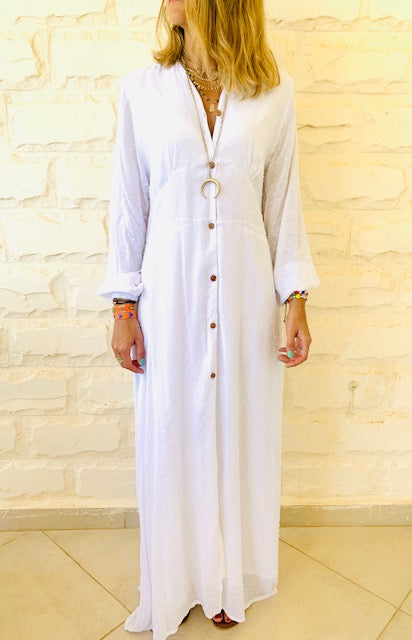 White Dottie Dress
