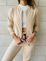 Beige Bomber Set