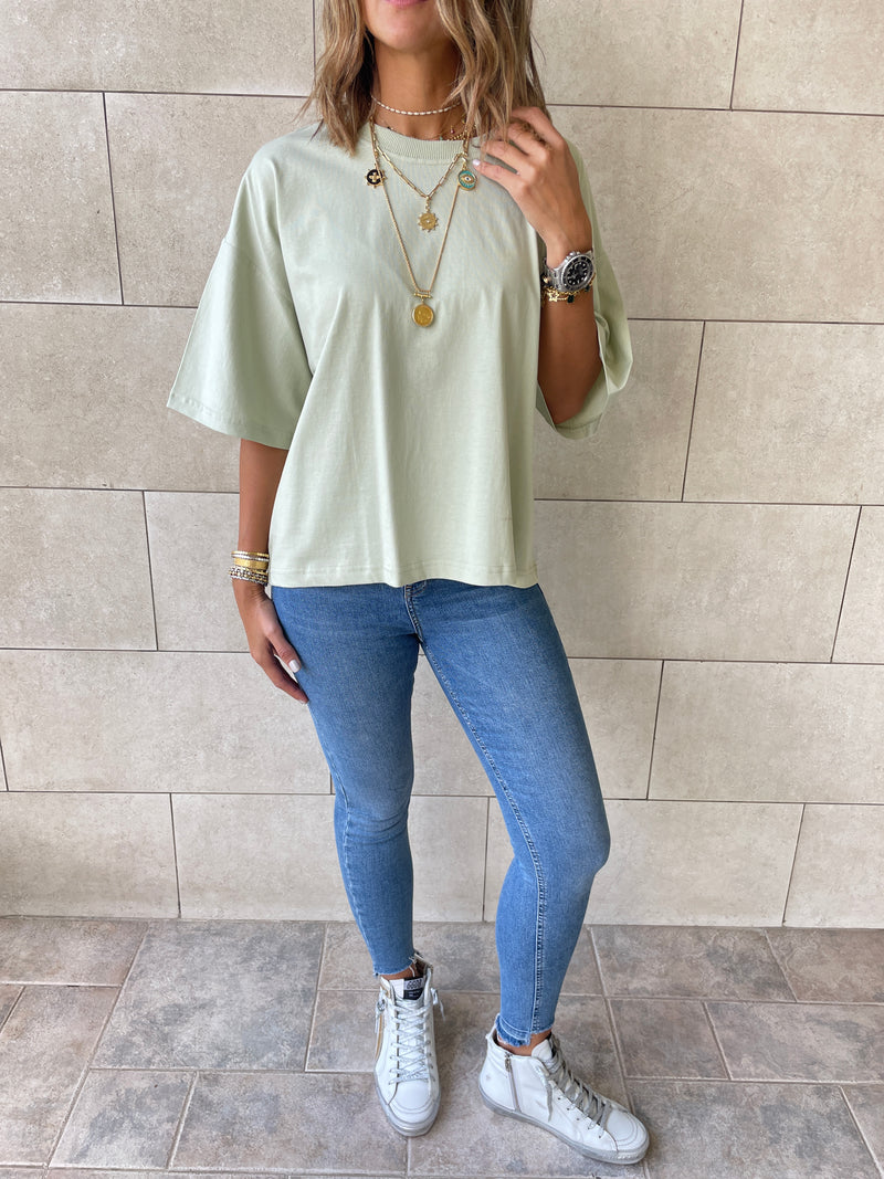 Black & Red & Mint Oversize T-shirt Set