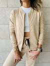 Beige Bomber Set
