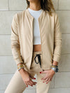 Beige Bomber Set
