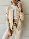 Beige Bomber Set