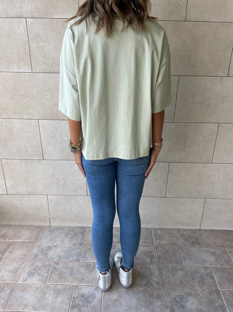 Black & Red & Mint Oversize T-shirt Set