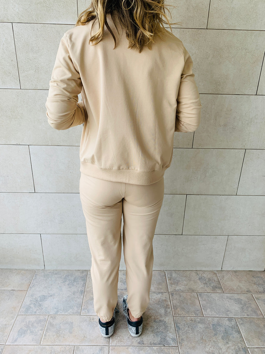 Beige Bomber Set