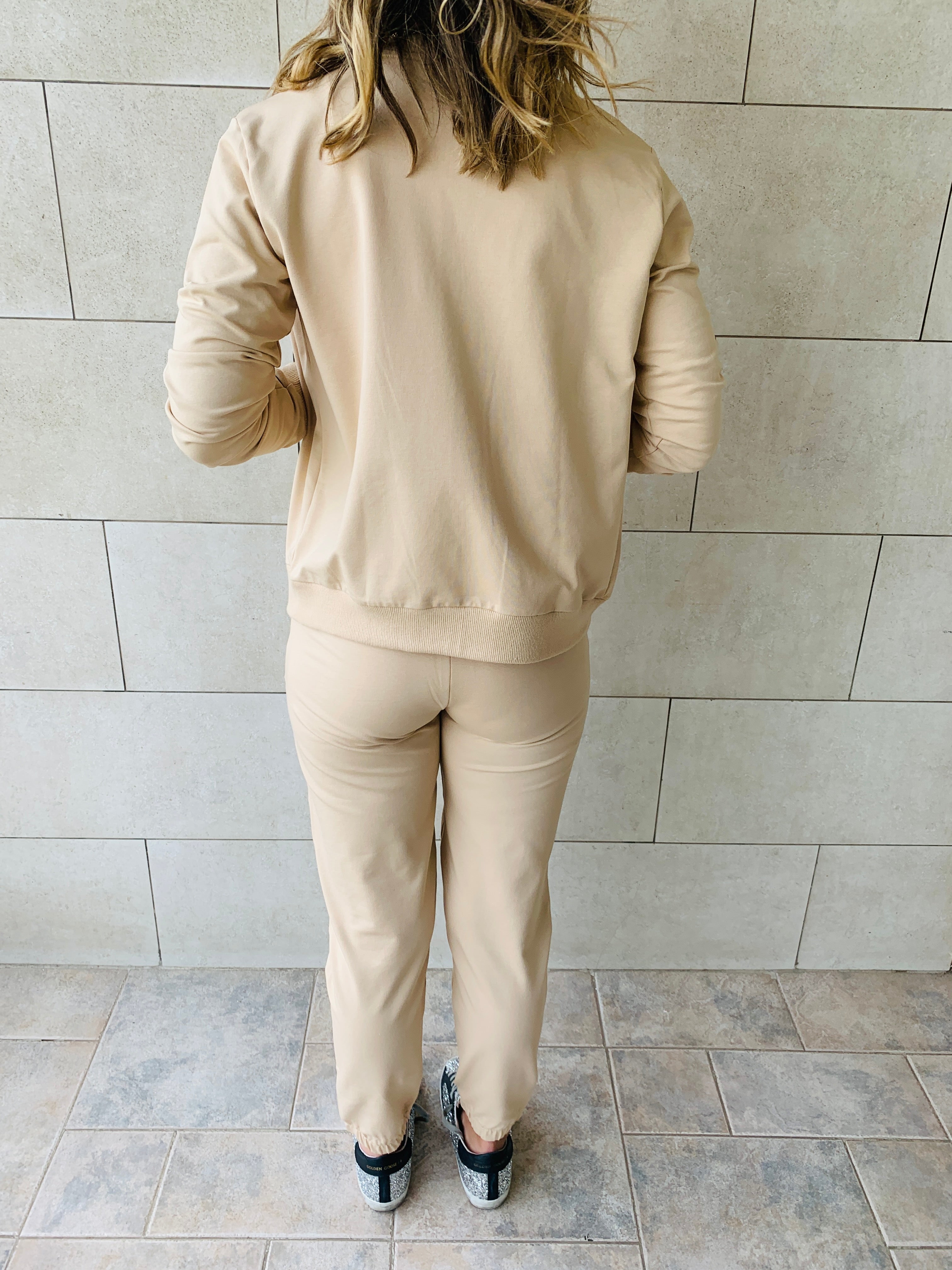 Beige Bomber Set
