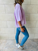 Lilac & Beige Oversize T-shirt Set
