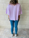 Lilac & Beige Oversize T-shirt Set