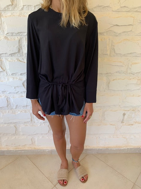 Black Tie Waist Top