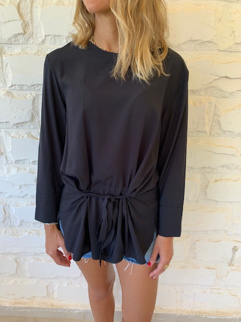 Black Tie Waist Top