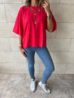 Black & Red & Mint Oversize T-shirt Set