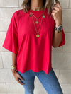 Black & Red & Mint Oversize T-shirt Set