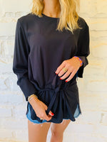 Black Tie Waist Top