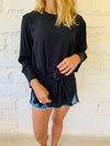 Black Tie Waist Top