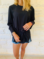 Black Tie Waist Top