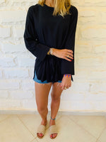 Black Tie Waist Top