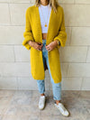 Mustard Fluffing Around Cardi