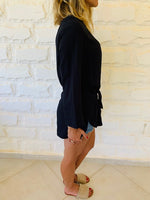 Black Tie Waist Top