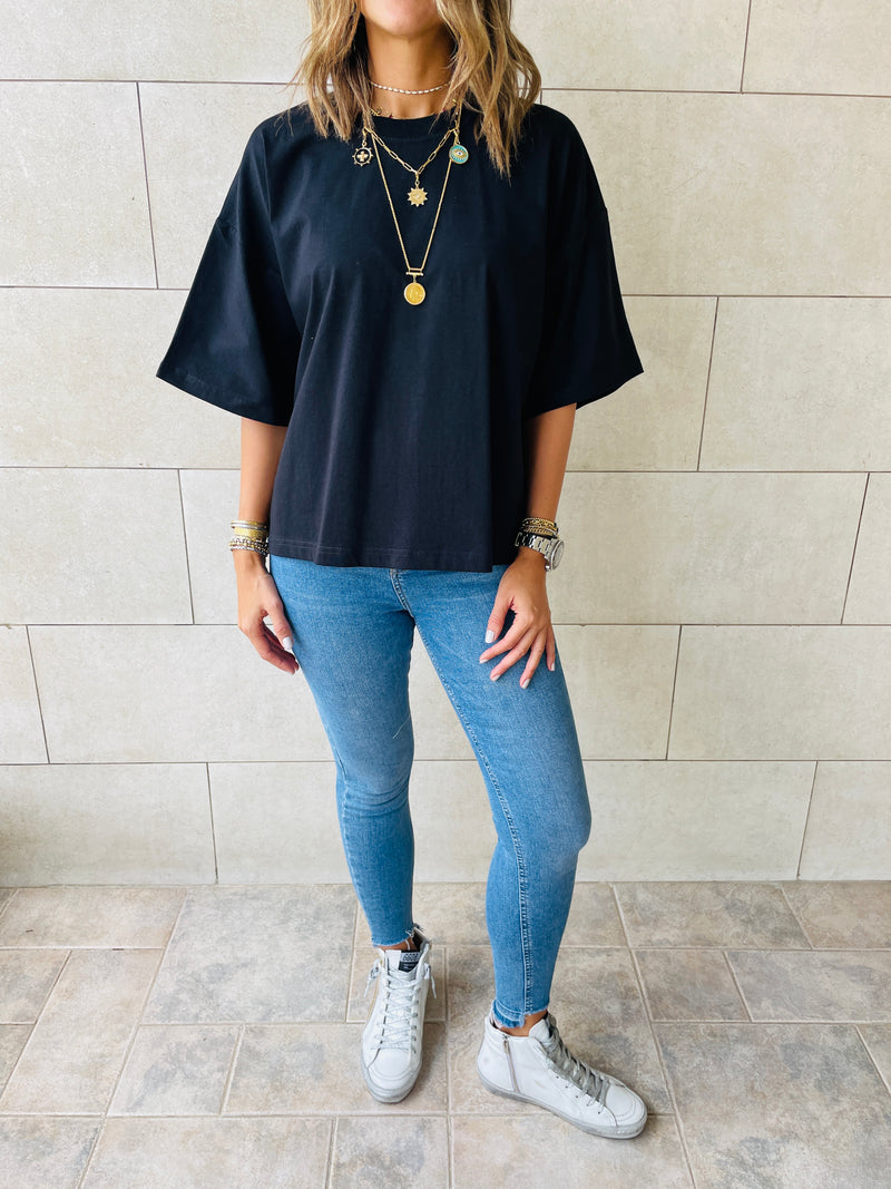 Black & Red & Mint Oversize T-shirt Set