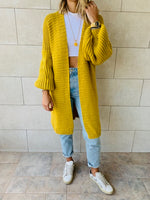 Mustard Fluffing Around Cardi