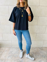Black & Red & Mint Oversize T-shirt Set