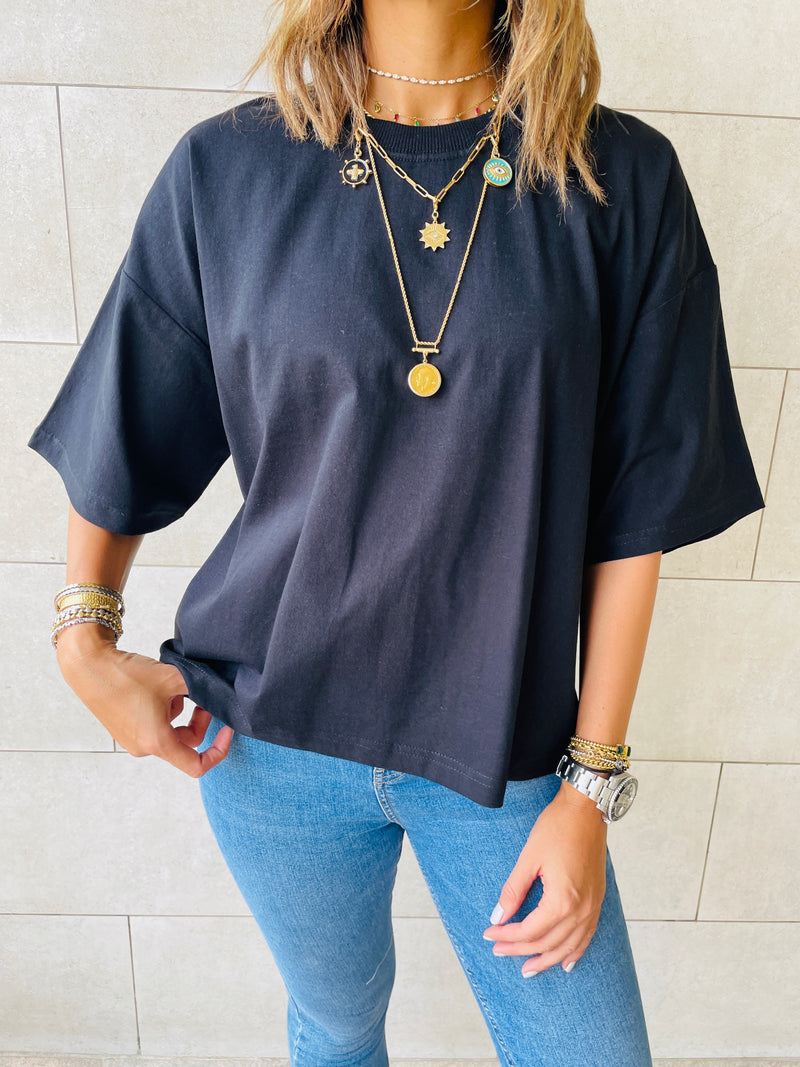 Black & Red & Mint Oversize T-shirt Set