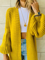 Mustard Fluffing Around Cardi
