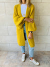 Mustard Fluffing Around Cardi