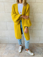 Mustard Fluffing Around Cardi